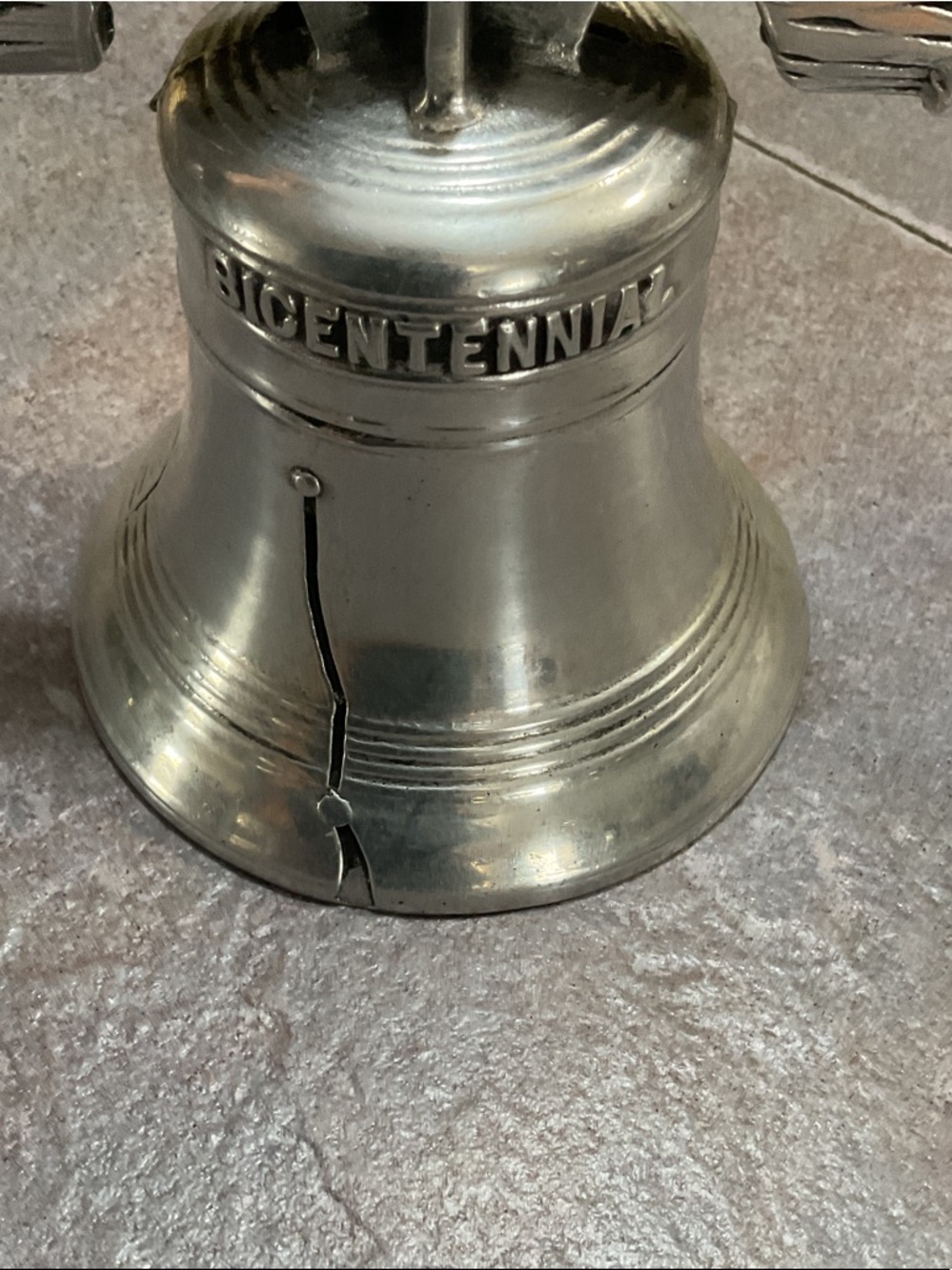 Bicentennial Decorative Liberty Bell - Silver Finish - Picture 3 of 6